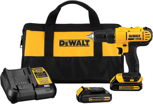 DEWALT 20V Max Cordless Drill/Driver Kit, 2 Batteries and Charger Included