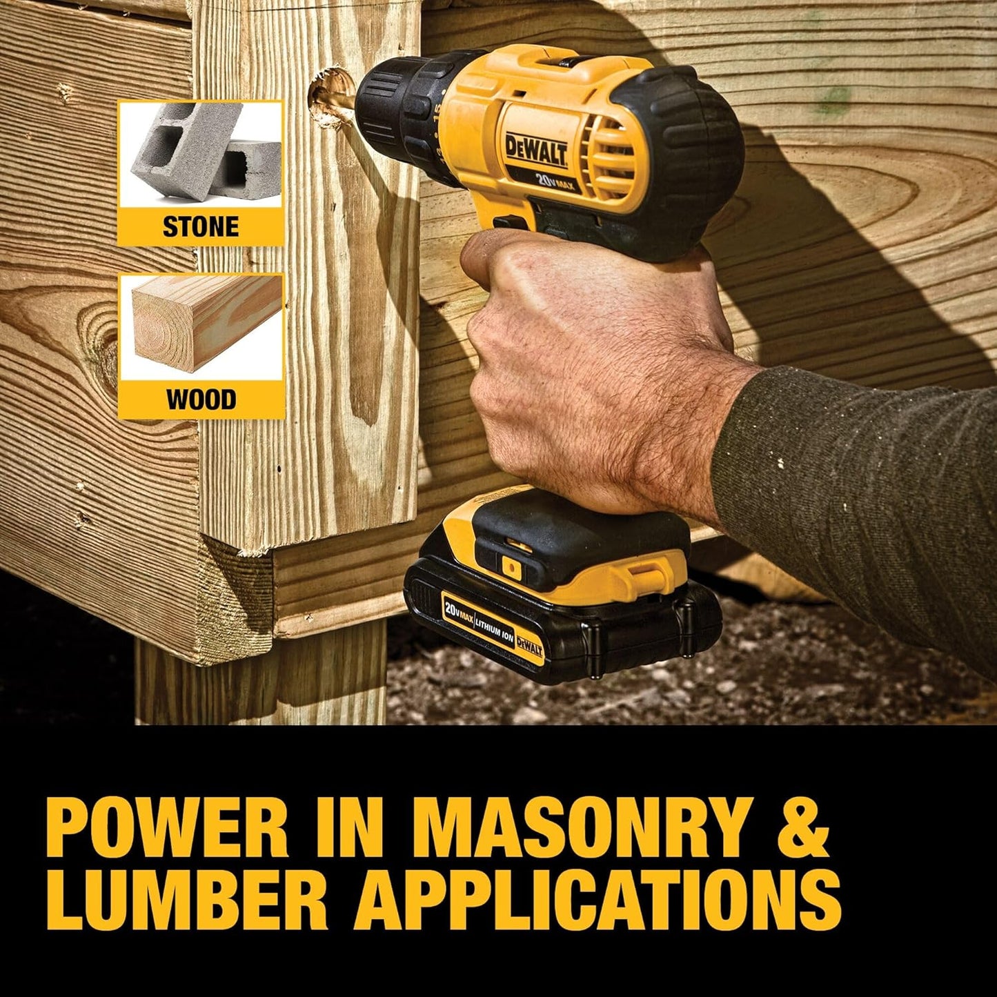 DEWALT 20V Max Cordless Drill/Driver Kit, 2 Batteries and Charger Included