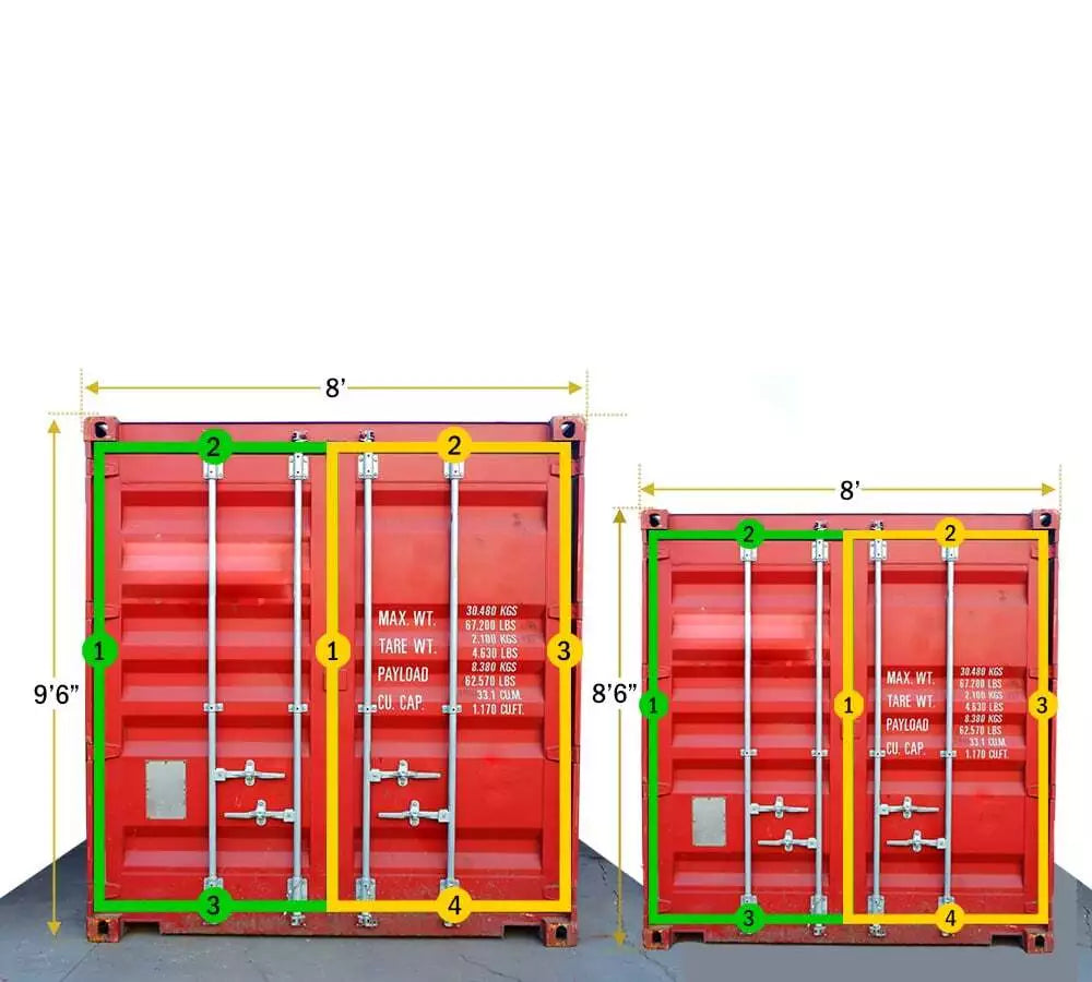 Shipping Container HC Rubber Door Sealer Gaskets (9'6")