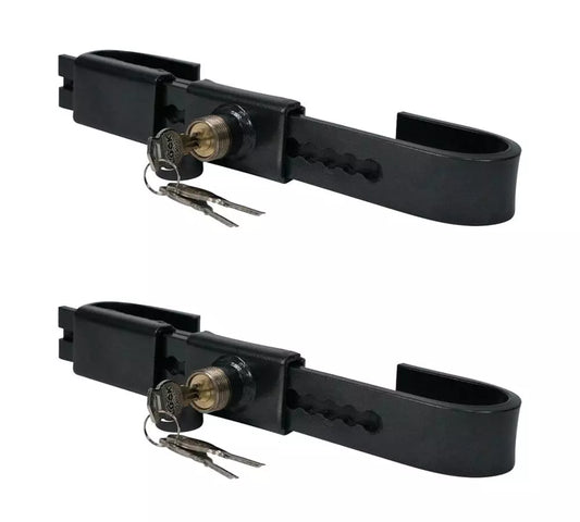 (2 Pack) Steel Cargo Door Lock/ Shipping Container Lock w/ 3 Keys per Bar