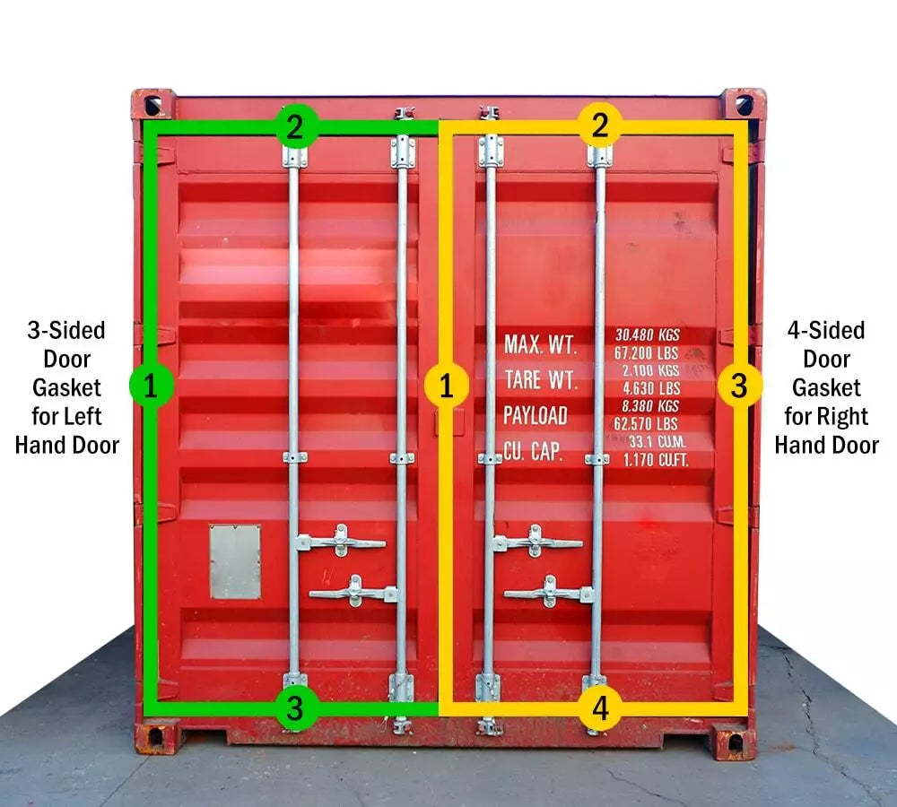 Shipping Container (STD) Rubber Door Sealer Gaskets (8'6")